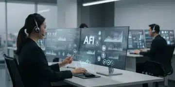 AI-powered customer service agents collaborating with advanced interfaces to reduce response times.