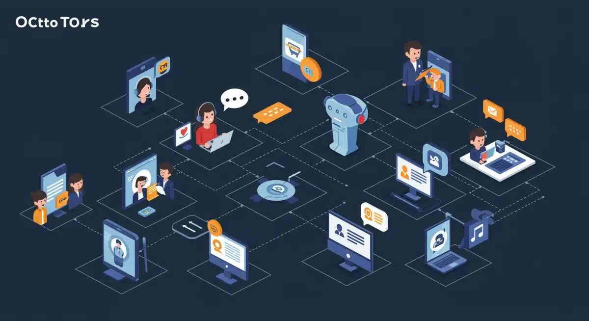 Customer journey map showing chatbot intervention points for faster service resolution.