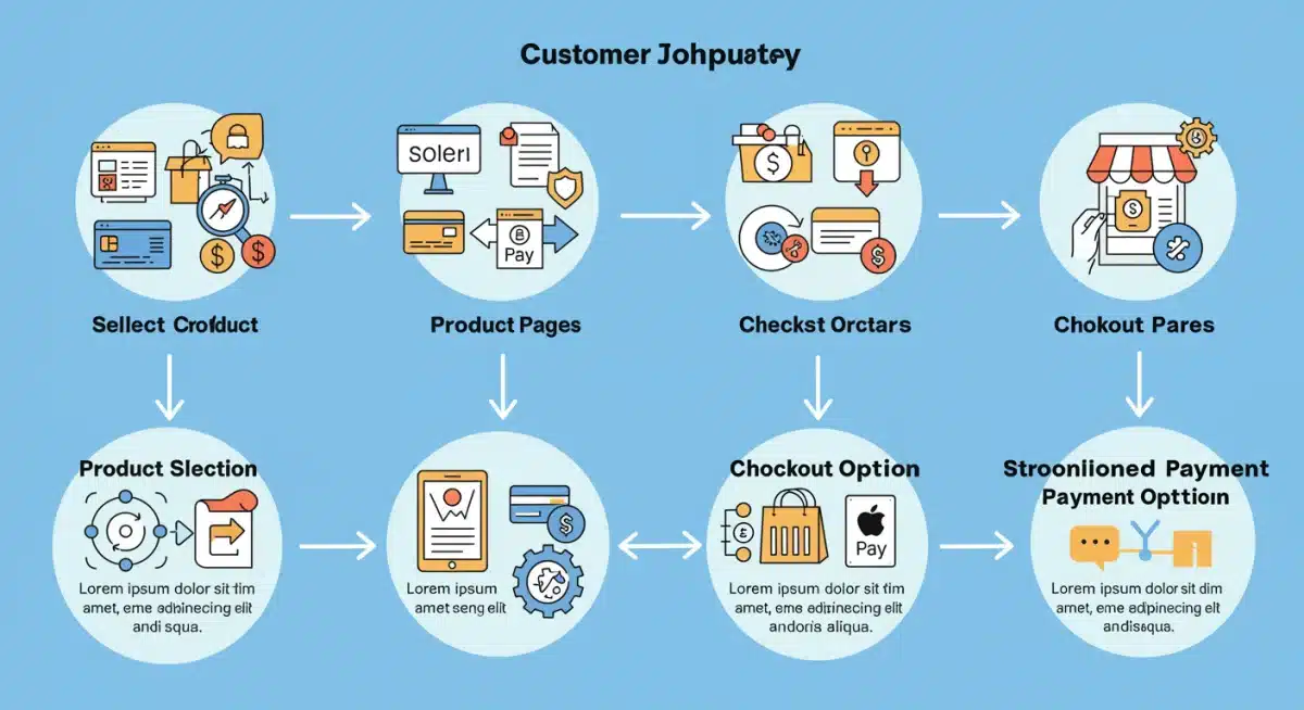 Infographic showing customer journey and payment friction points