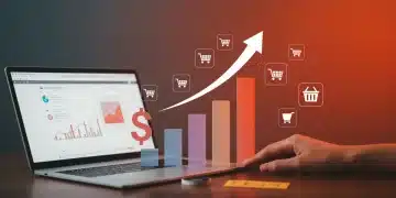 Graphic illustrating a $20 average order value increase for DTC brands by 2025, showcasing growth through upselling.