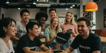 Diverse community engaging with a DTC brand, fostering loyalty