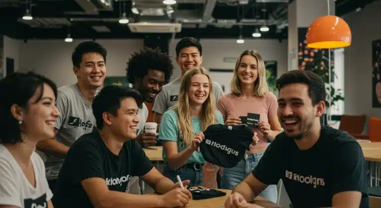 Diverse community engaging with a DTC brand, fostering loyalty