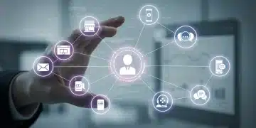 Illustration of interconnected digital and physical channels forming a unified customer journey for DTC brands.