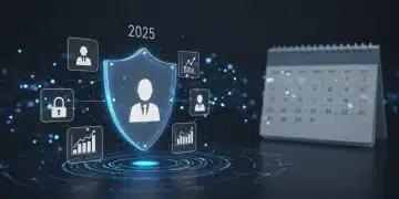 Digital shield protecting consumer data, symbolizing DTC compliance with 2025 privacy laws