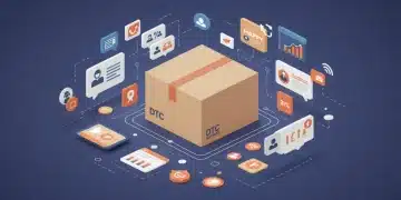 Successful DTC product launch elements for 2025, showing digital marketing and customer engagement.