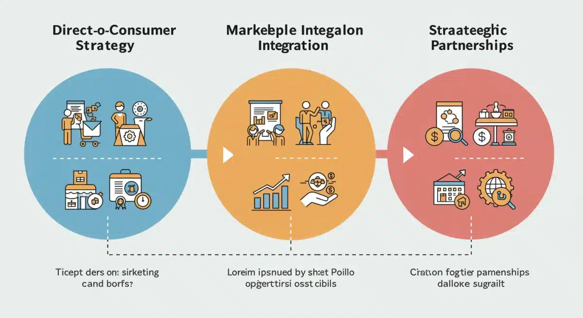 Infographic of three cross-border e-commerce market entry strategies