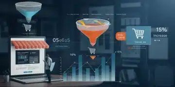 Optimize Your E-commerce Funnel: 15% Boost Q1 2025 E-commerce conversion funnel showing a 15% boost in Q1 2025 for US retailers.