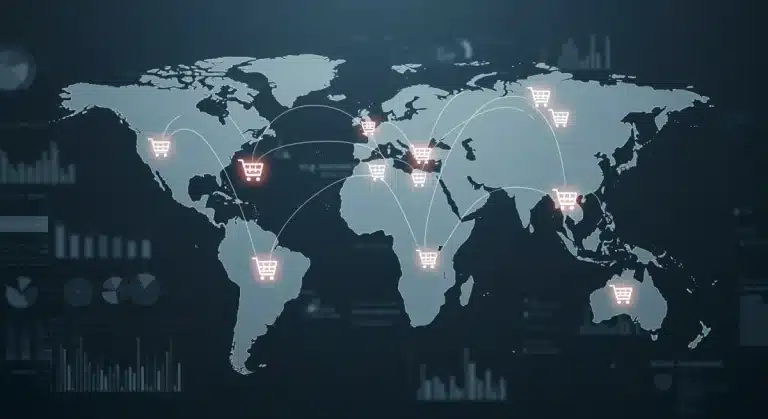 Global cross-border e-commerce connecting to the US market