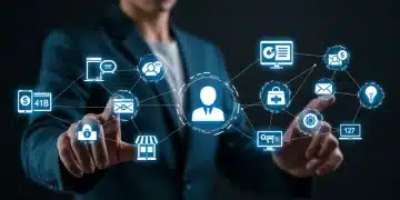 Interconnected omnichannel customer journey map with digital and physical touchpoints for 2025 e-commerce strategy.