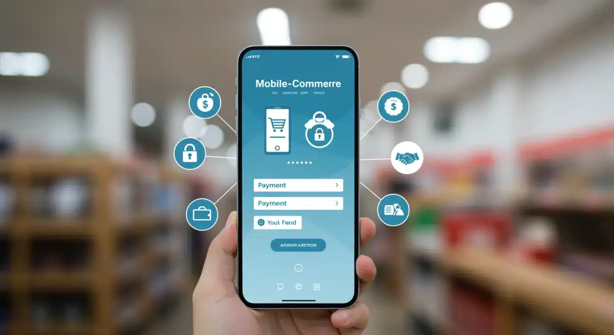 Optimized mobile e-commerce checkout process on a smartphone