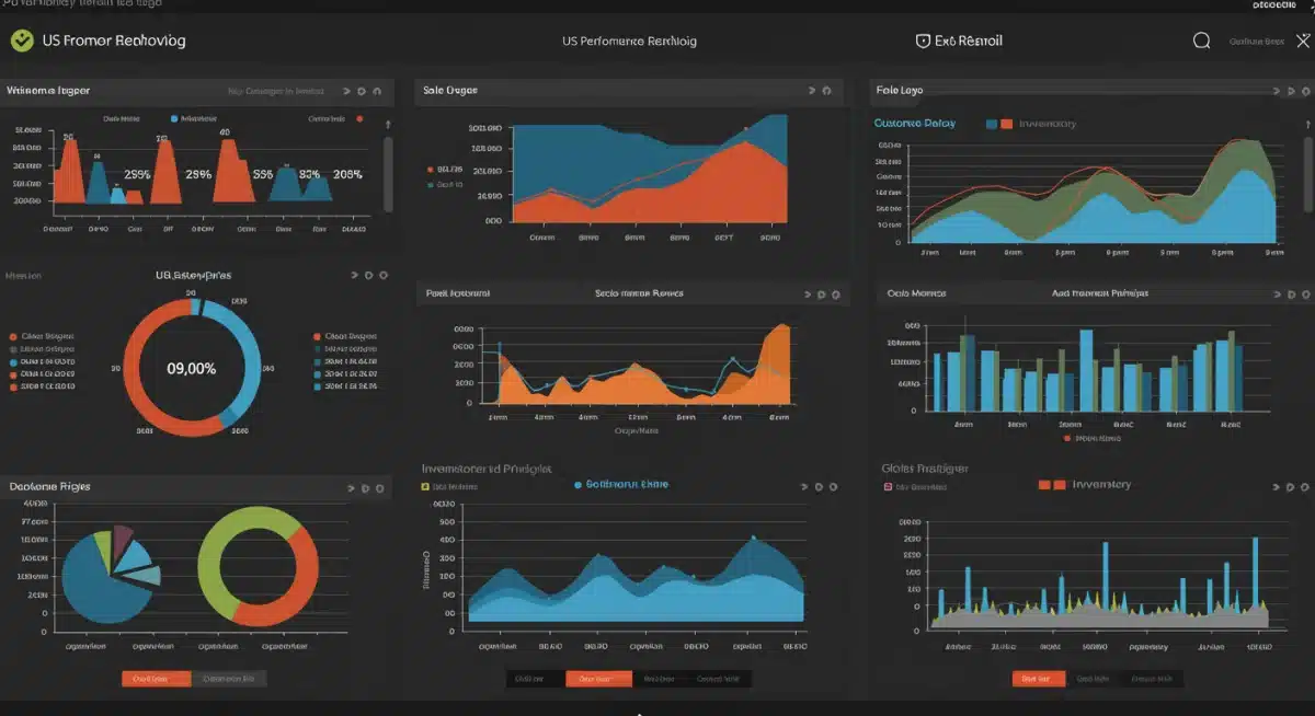 Retail analytics dashboard showing customer behavior and sales trends