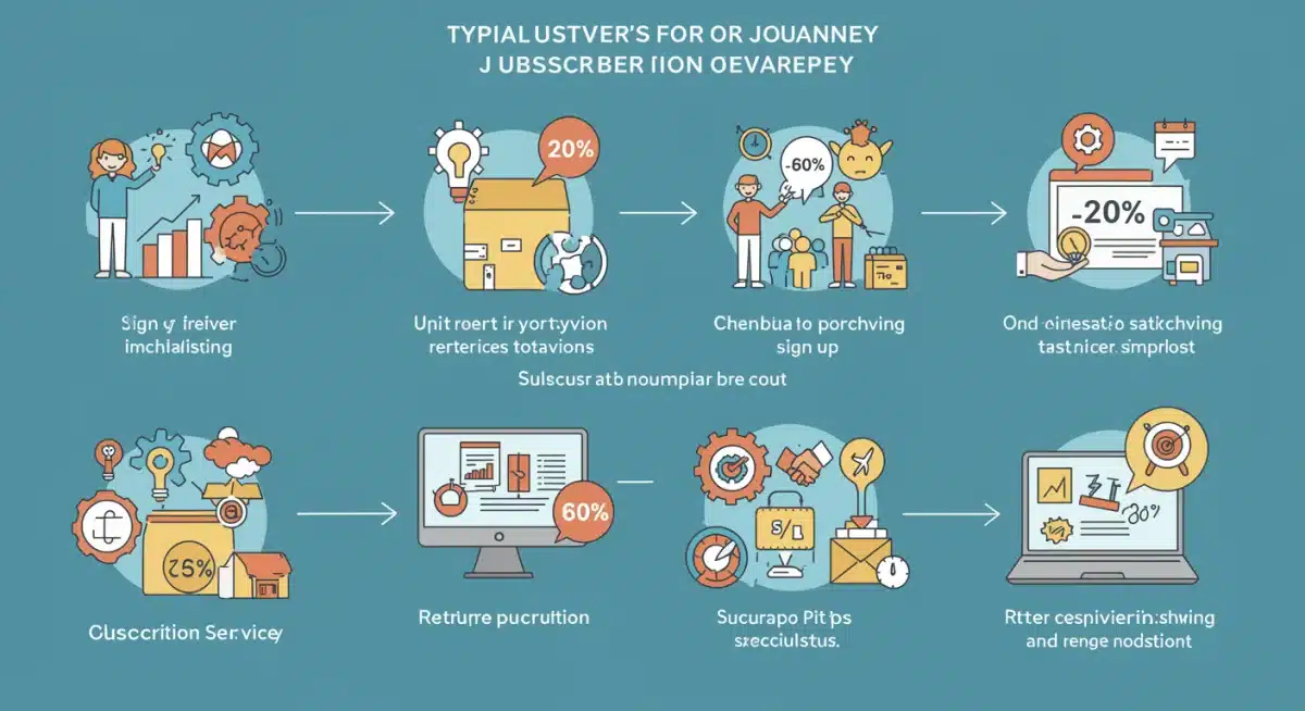 Customer journey map for subscription services