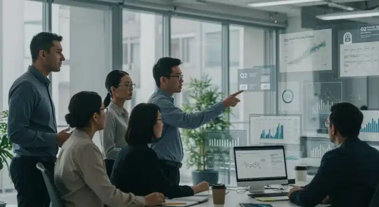 Business team strategizing for new US consumer privacy laws impacting Q2 2025 retail operations.