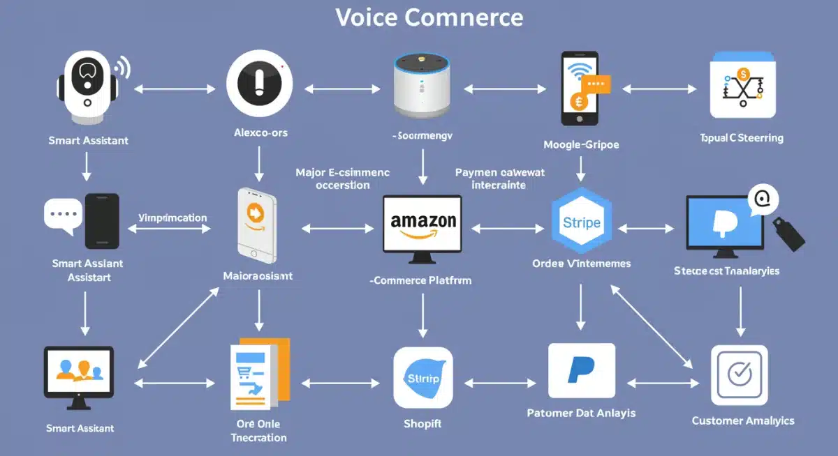 Interconnected voice commerce ecosystem diagram
