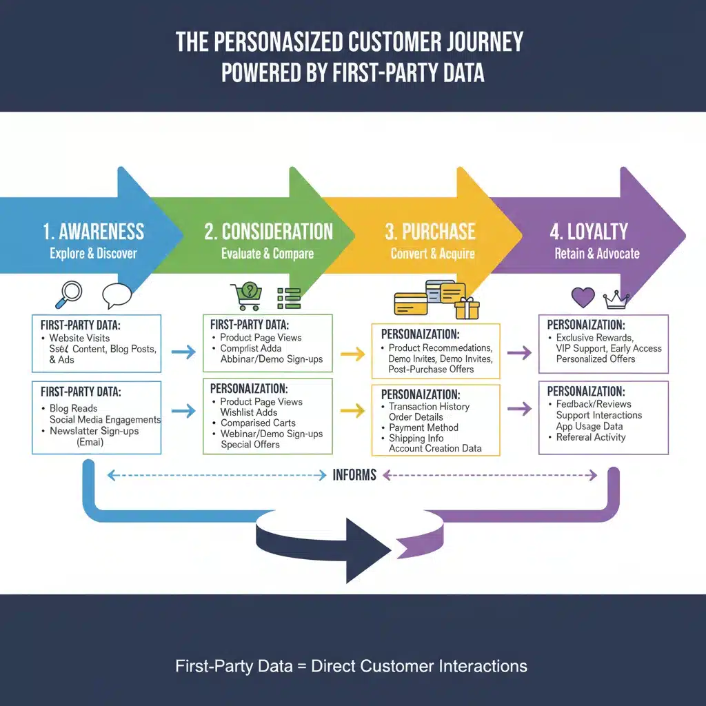 Customer Journey and First-Party Data Collection Points