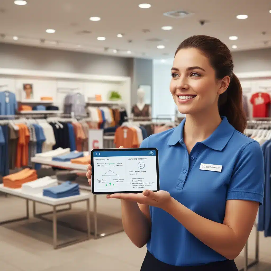 Retail associate using real-time inventory data powered by edge computing
