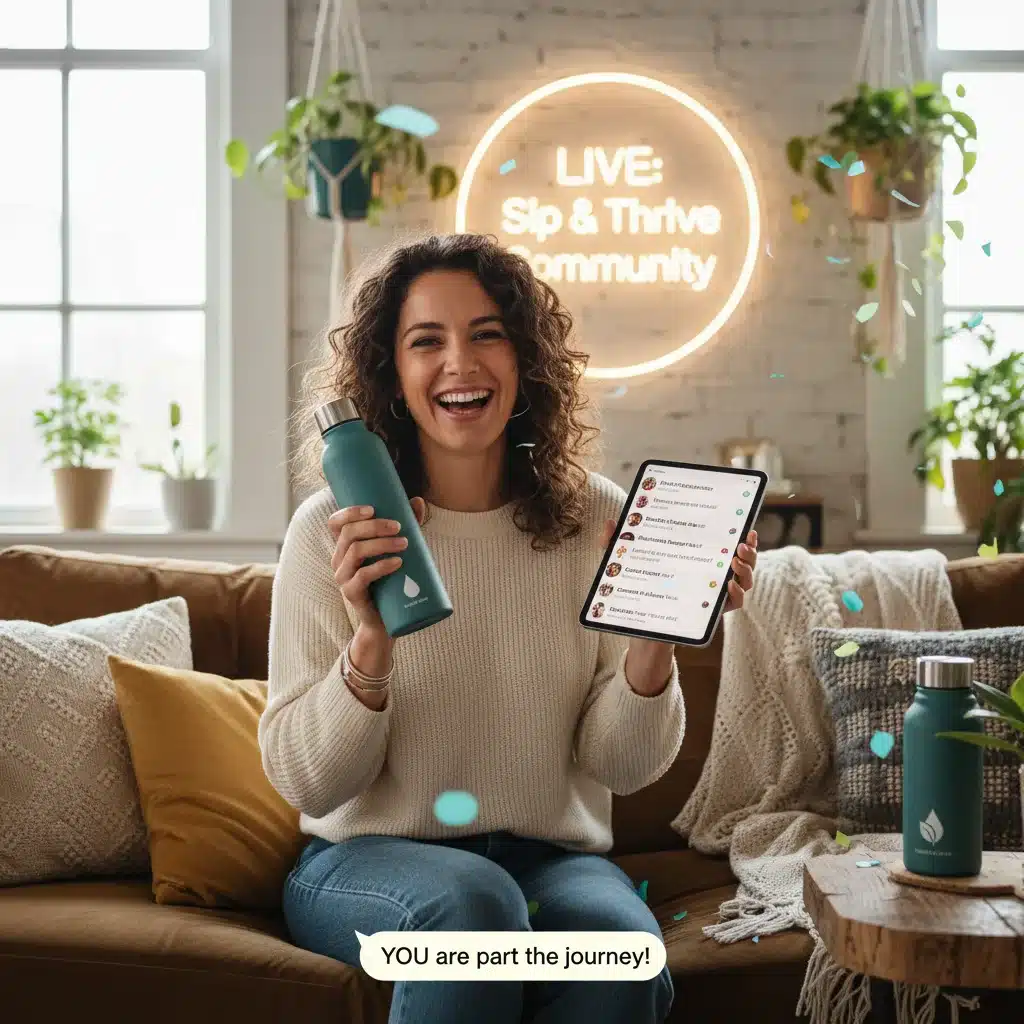 Brand ambassador engaging with customers in a live online session