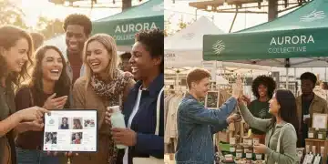Diverse group of customers connecting in a vibrant DTC brand community