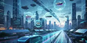 Global supply chain network with digital overlay, illustrating optimized logistics and fast delivery for DTC brands.