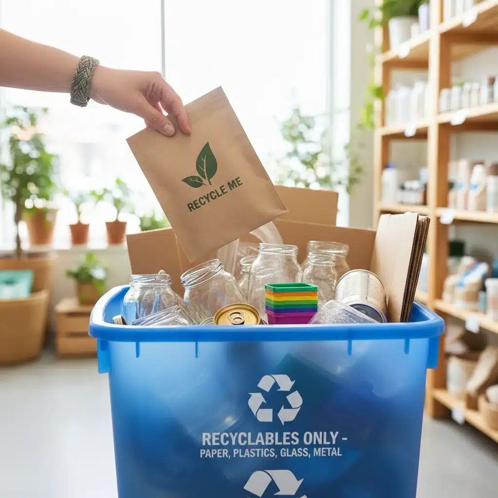 Hand recycling eco-friendly product packaging