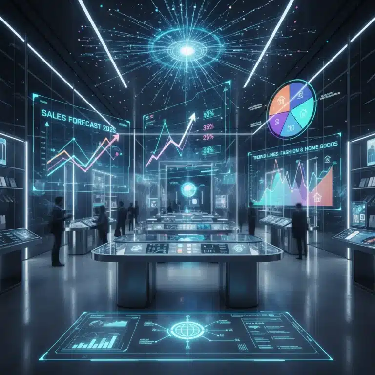 Holographic retail data projections forecasting consumer trends