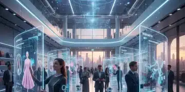 AI-powered personalized shopping experience in a modern retail store