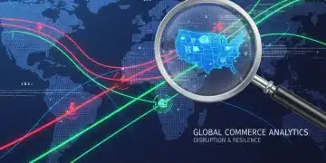 Global digital retail supply chain map showing disruptions and resilience efforts