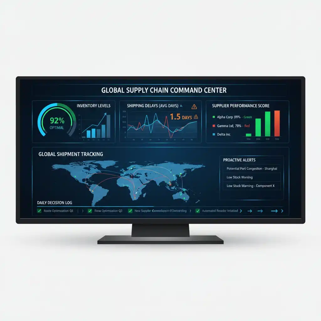 Real-time supply chain analytics dashboard for retail operations