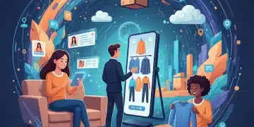 Unified customer experience across digital and physical retail channels, showing seamless shopping.