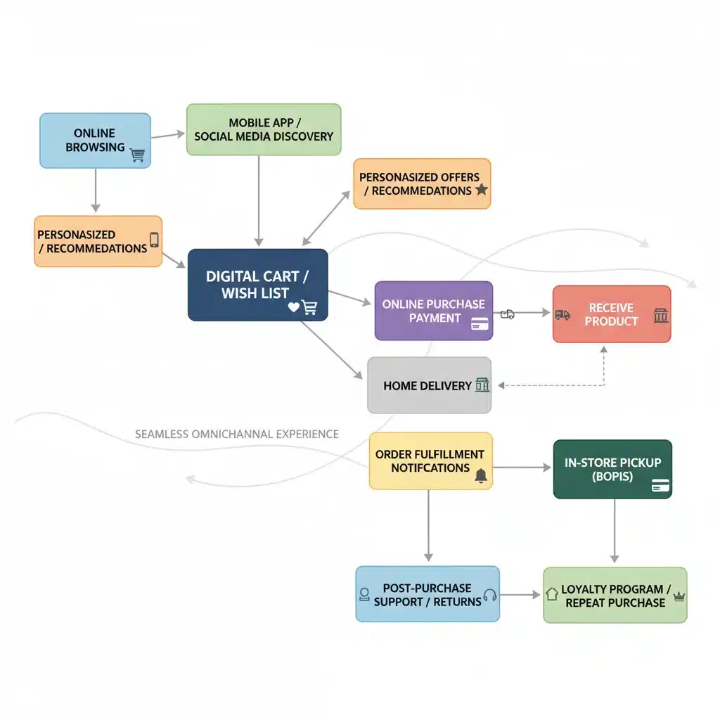 Unified customer journey mapping across multiple retail touchpoints.