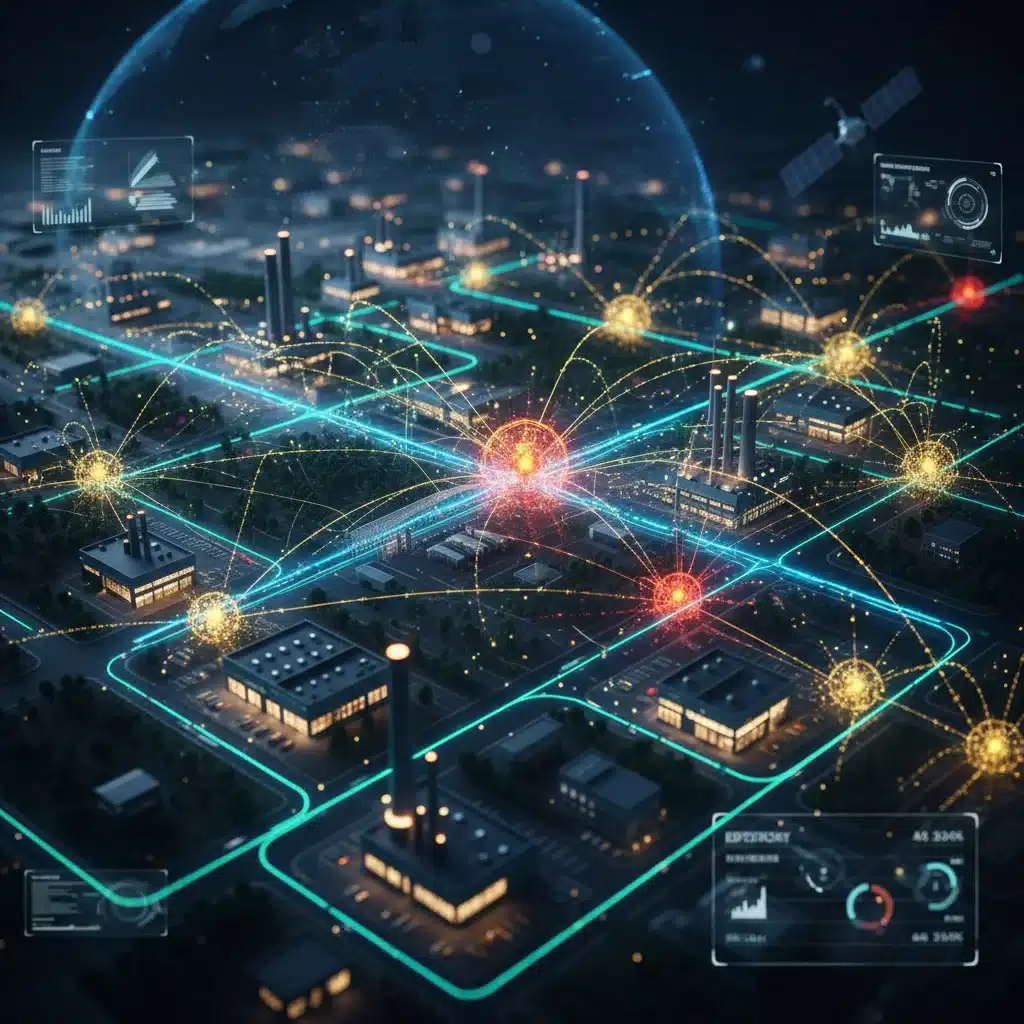 Optimized supply chain network with AI algorithms enhancing logistics