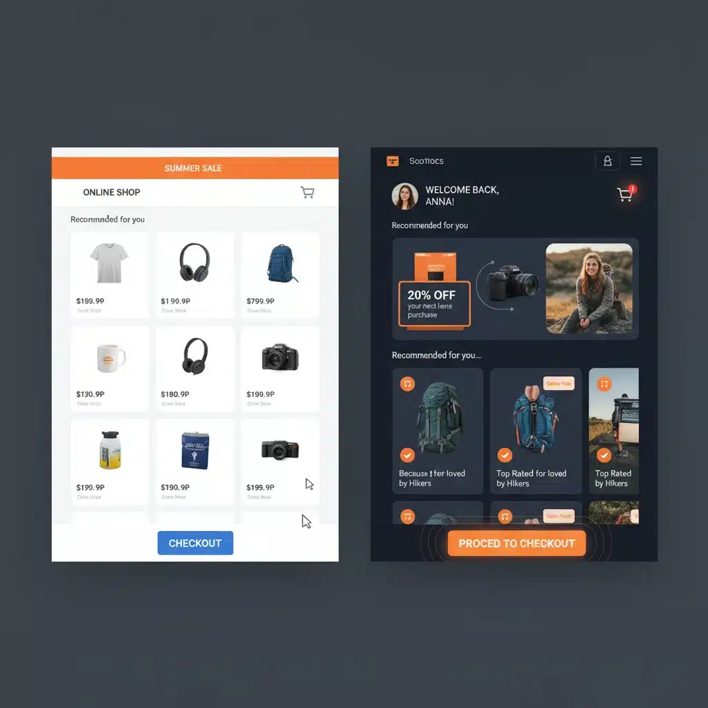 Comparison of generic vs. personalized e-commerce experience