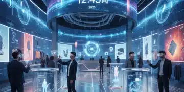 Futuristic retail store powered by edge computing with interactive displays